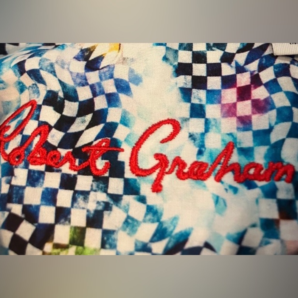 ROBERT GRAHAM Pichacao Graffiti Print Part Embroidered Sports Shirt LS 2x - Picture 5 of 16